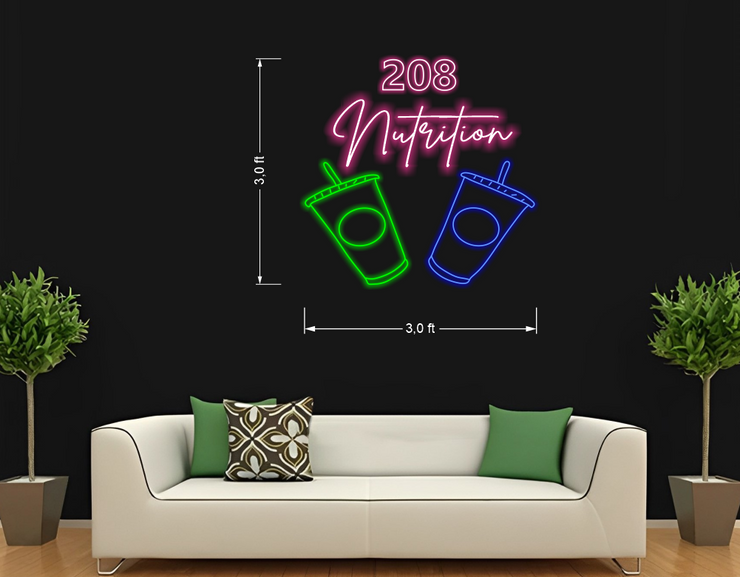 208 Nutrition | LED Neon Sign