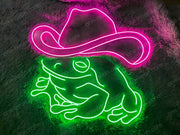 Cowboy Frog | LED Neon Sign