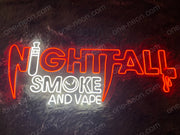 Night Fall Smoke And Vape | LED Neon Sign