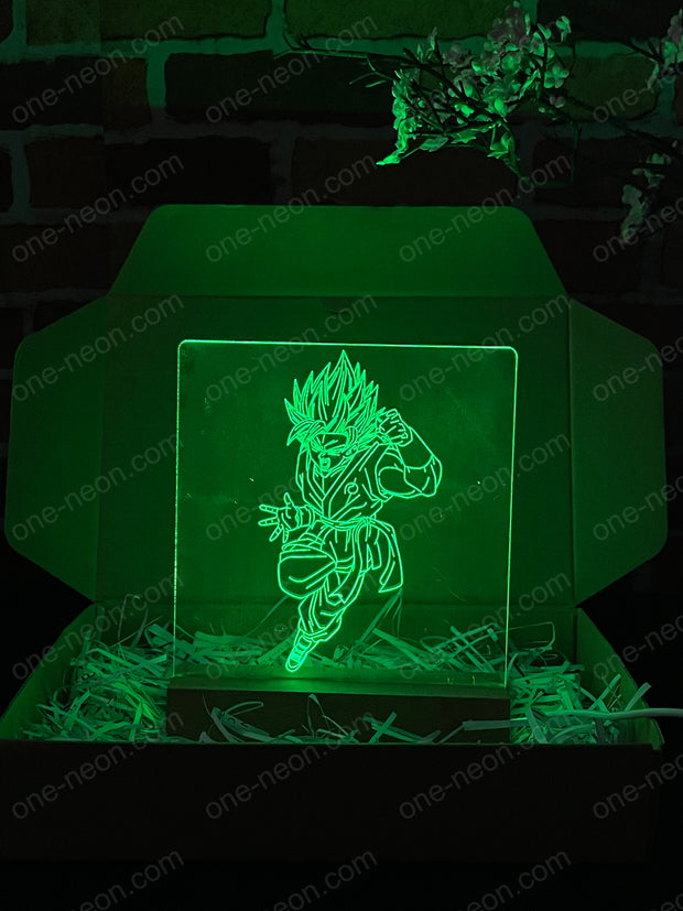 Son Goku (Dragon Ball Z) - 3D Illusion Night Light Desk Lamp