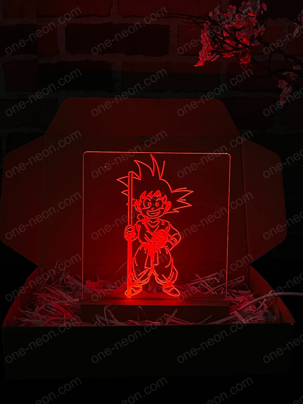 Kid Goku (Dragon Ball Z) - 3D Illusion Night Light Desk Lamp