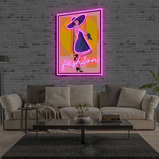 Fashionista | Neon Acrylic Art Work