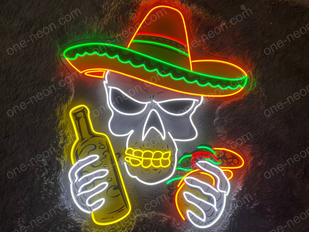 Taco Skull Mexican | LED Neon Sign