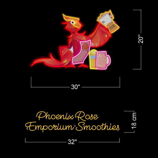 Phoenix Rose Emporium’s Smoothies | LED Neon Sign