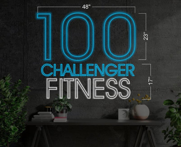 100 Challenger Fitness| LED Neon Sign