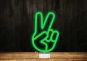 Peace Hand - Tabletop LED Neon Sign