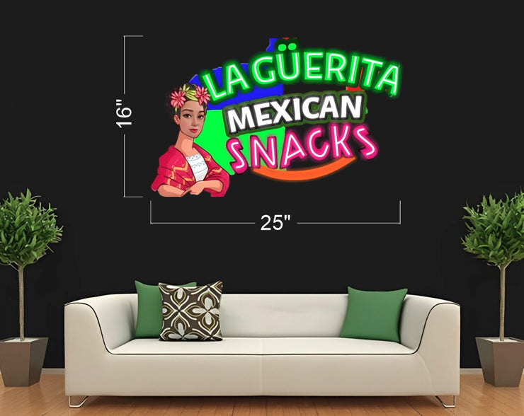 LA GUERITA MEXICAN SNACKS| LED Neon Sign
