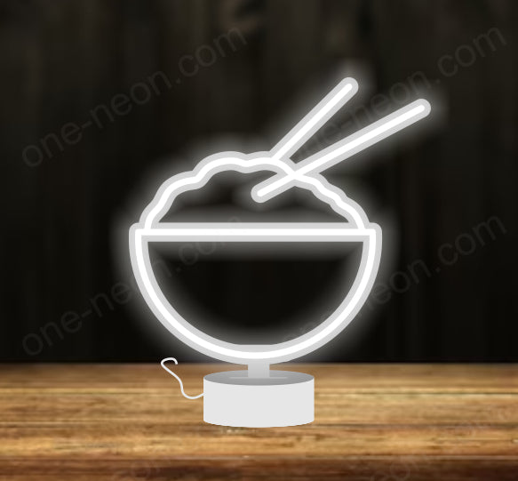 Bowl of rice - Tabletop LED Neon Sign