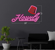 Howdy 20x12"  | LED Neon Sign