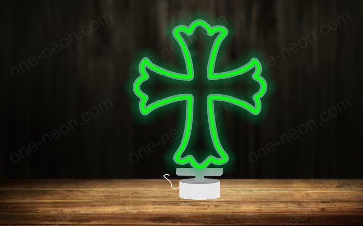 Halloween Cross - Tabletop LED Neon Sign