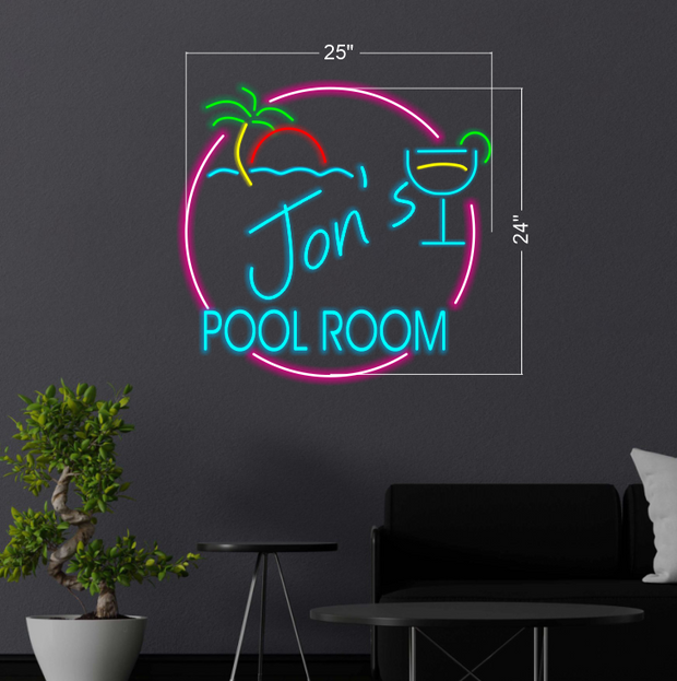(Jon’s Pool Room | LED Neon Sign