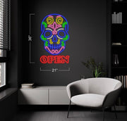 Open Skull | LED Neon Sign (4 sets)