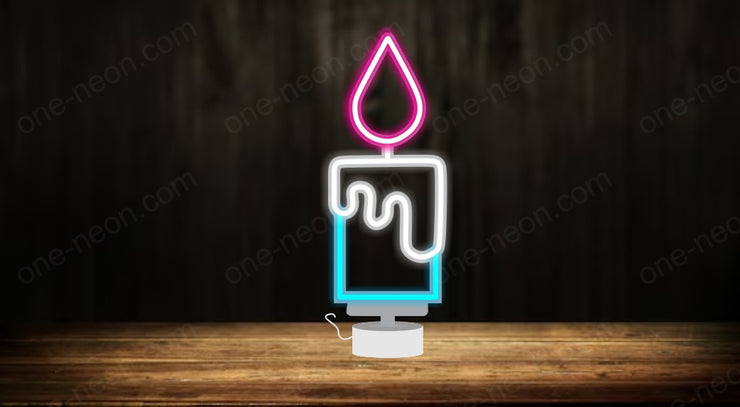 Halloween Candle - Tabletop LED Neon Sign