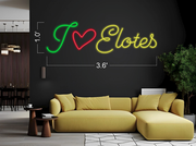 (2 sets)  I love Elotes and un elotito signs | LED Neon Sign