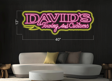 DAVID'S TOWING AND CUSTOMS LOGO  | LED Neon Sign