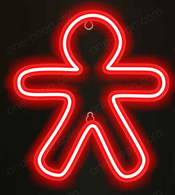 Gingerbread Man - Tabletop LED Neon Sign
