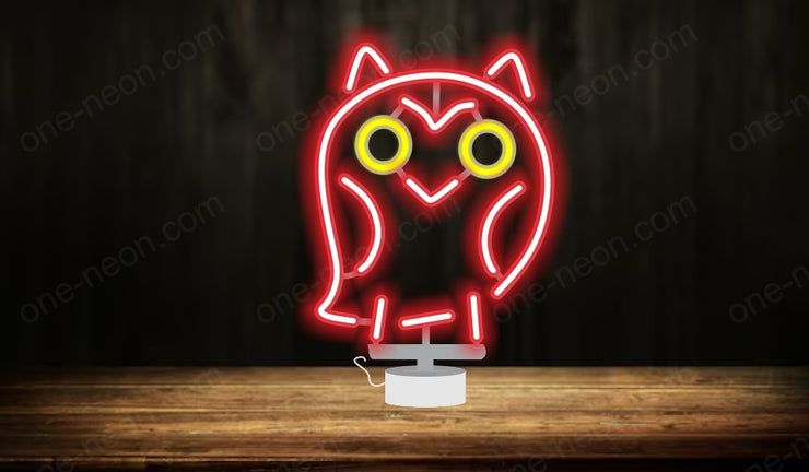 Owl Halloween - Tabletop LED Neon Sign