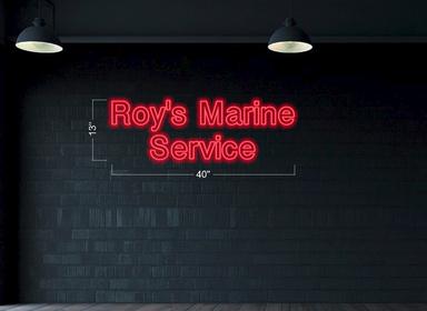 Roy's Marine Service - outdoor applications | LED Neon Sign