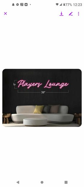 Players Lounge| LED Neon Sign