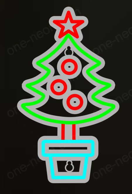 Christmas Tree - Tabletop LED Neon Sign
