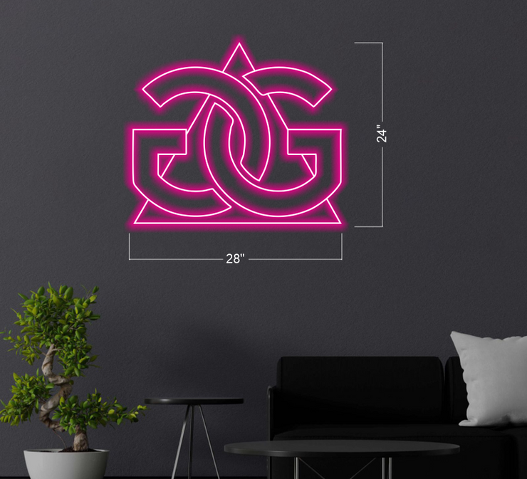 GG 28X24" | LED Neon Sign