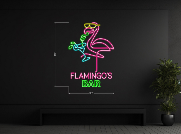 Flamingo's Bar | LED Neon Sign