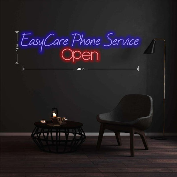 EASY CARE PHONE SERVICE | LED Neon Sign