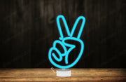 Peace Hand - Tabletop LED Neon Sign