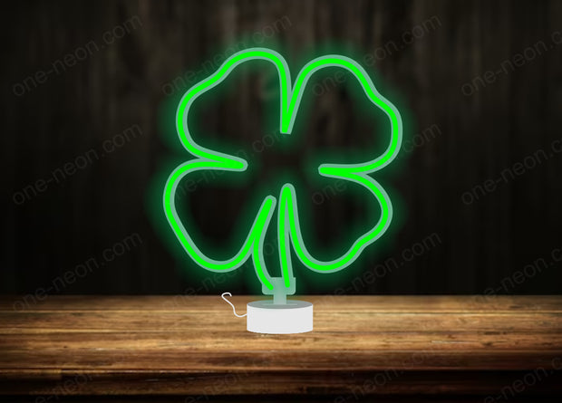 Four-leaf Clover - Tabletop LED Neon Sign