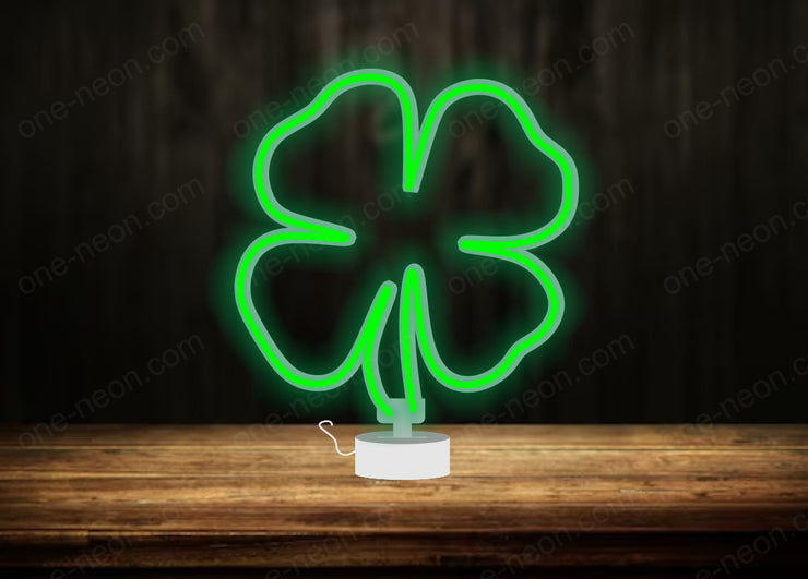 Four-leaf Clover - Tabletop LED Neon Sign