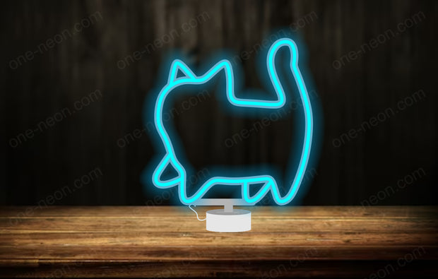 Fat Cat - Tabletop LED Neon Sign