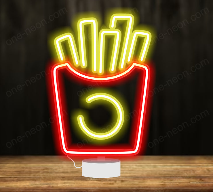 French Fries - Tabletop LED Neon Sign