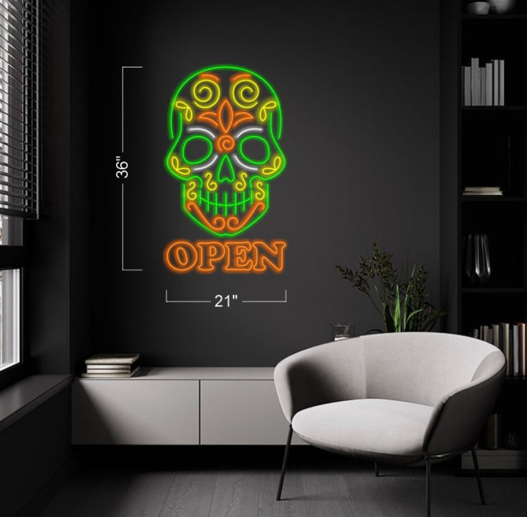 Open Skull | LED Neon Sign (4 sets)