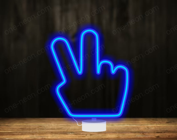 Peace Hand - Tabletop LED Neon Sign