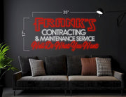 FRANK'S Contracting and Maintenance Service | LED Neon Sign