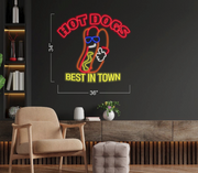HOT DOGS BEST IN TOWN | LED Neon Sign