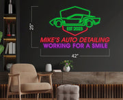 MIKE'S AUTO DETAILING | LED Neon Sign