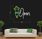 Al alcance de todos & Open (4 signs) LED Neon Sign
