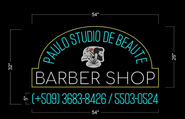 Paulo Studio De Beaute Barber Shop | LED Neon Sign