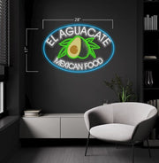 EL AGUACATE MEXICAN Food | LED Neon Sign
