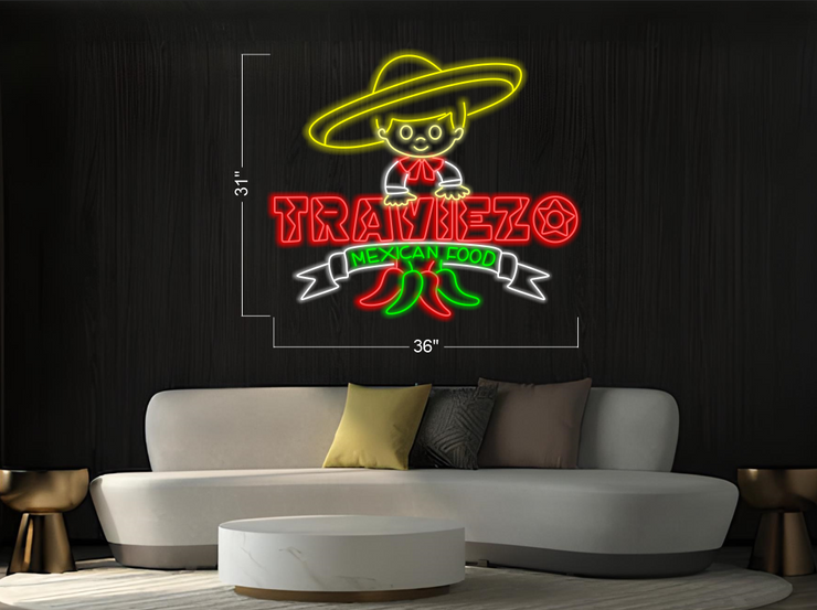 TRAVIEZO MEXICAN FOOD | LED Neon Sign
