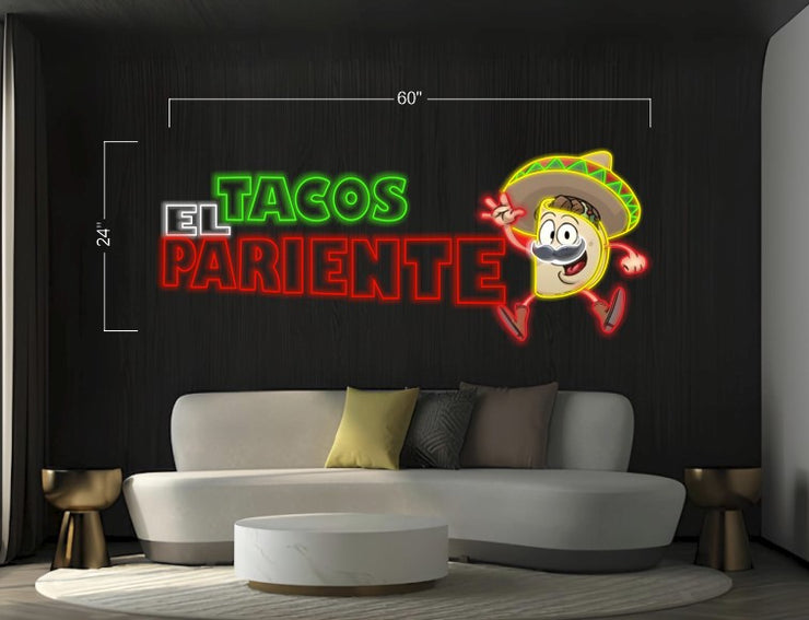 Tacos el pariente| LED Neon Sign