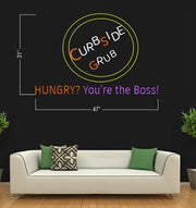 Hungry! you 're the boss+ We are grubbing | LED Neon Sign