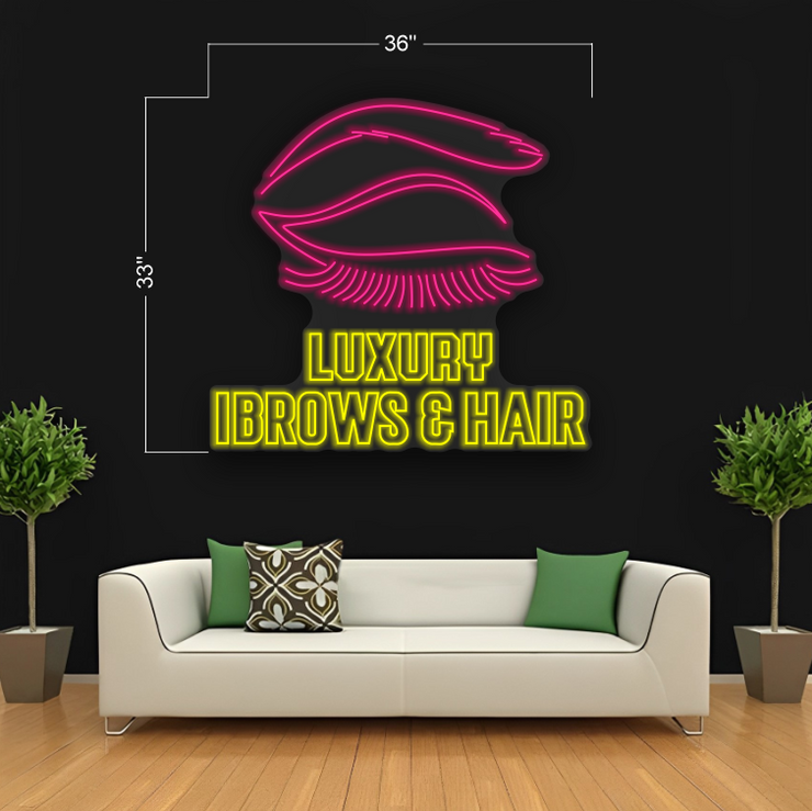 Luxury Ibrows & Hair| LED Neon Sign