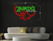 Mr. Calapeno+ Zapata's Mexican Grill| LED Neon Sign