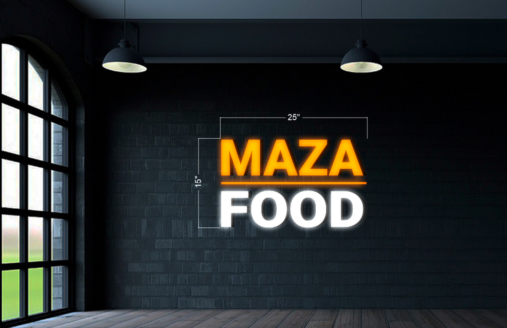 Maza Food | Backlit Sign