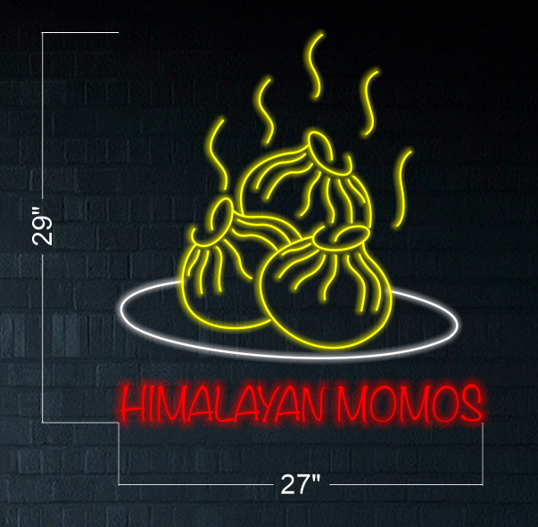 HIMALAYAN MOMOS & HUBBABOBA LOGO | LED Neon Sign