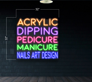 Acrylic Dipping Pedicure Manicure Nails Art Design | LED Neon Sign