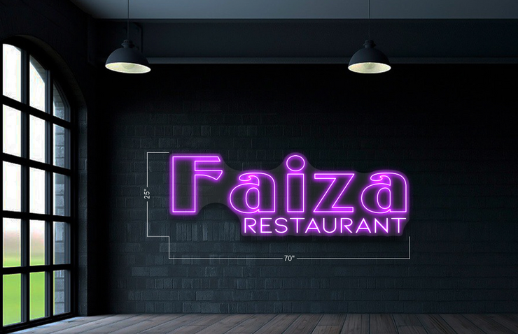 FAIZA LOGO & FAIZA RESTAURANT | LED Neon Sign