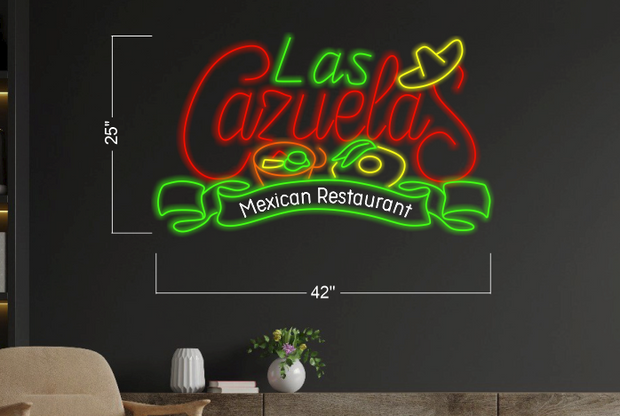 Las Cazuela+ Wings| LED Neon Sign